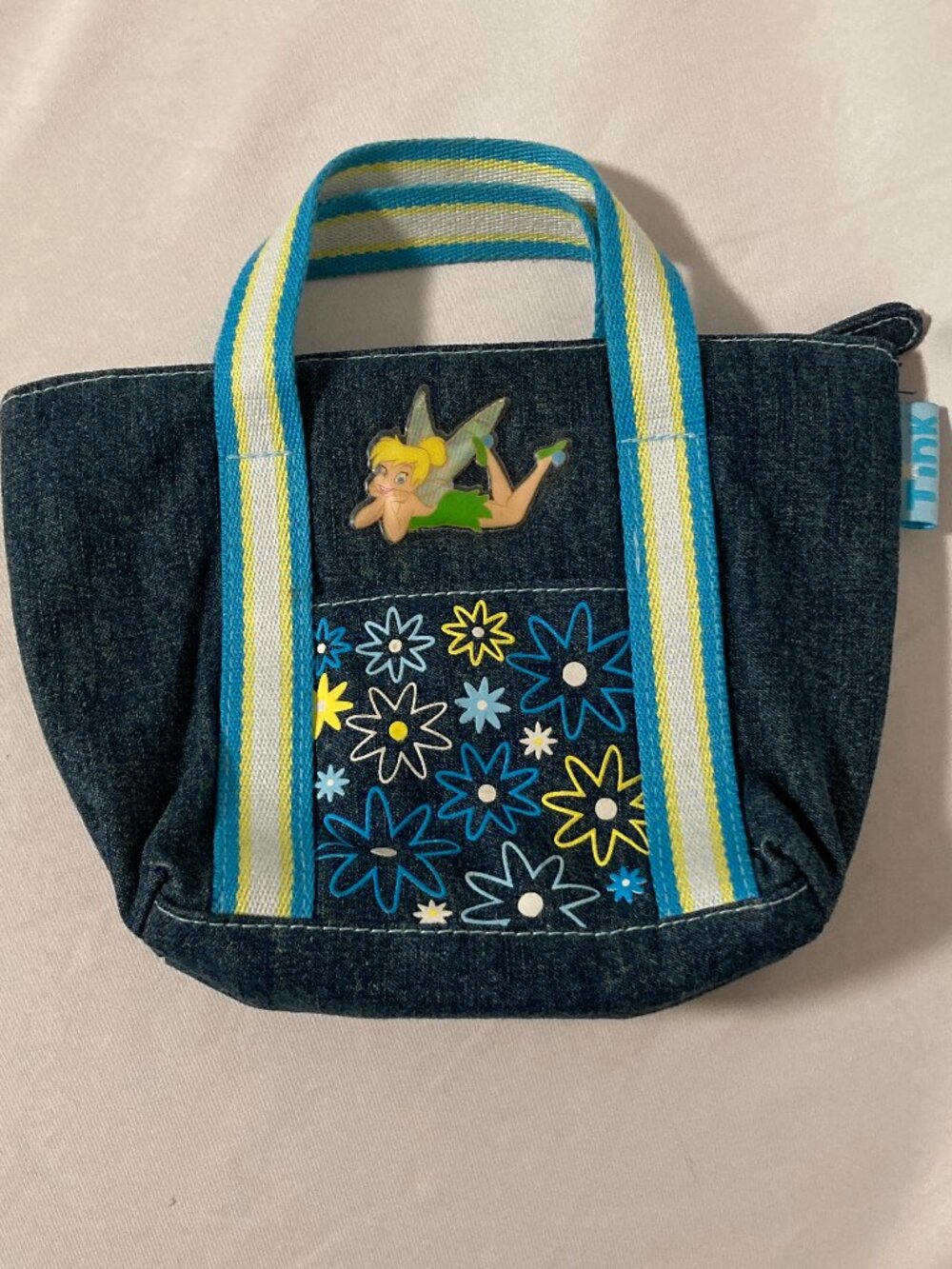 Vintage Disney Store Tinkerbell Denim Mini Tote Bag